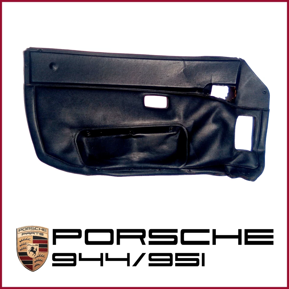 Porsche 944 Driver  Door Panel Left Side Interior Black Leather 85-91  Foto 1 de 4