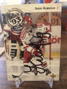 Sergei Klimovich auto 1993-94 Upper Deck card h1864