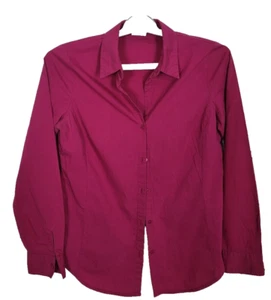 Worthington Stretch Pink Women's Buton Up Dress Blouse Shirt Size 6 100% Cotton - Picture 1 of 5