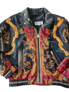Vintage Medium 90's Gallery Sport Bomber Jacket Windbreaker Women's Y2K RN 43298 - Picture 1 of 20
