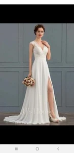 wedding dress size 10 white new with labels in original packaging - Picture 1 of 10