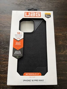 UAG Metropolis LT Resistente Para iPhone 16 PRO MAX Hecho con Kevlar Negro ¡ABIERTO NUEVO! - Imagen 1 de 8
