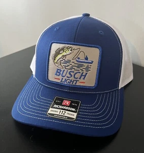 Busch Light Bass Fisherman Trucker Hat Richardson 112 Cap Vintage Style - Bild 1 von 1