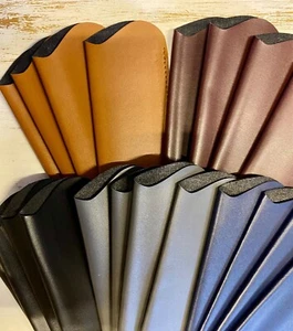 2 x FAUX LEATHER LOOK SOFT GLASSES CASES 16cm x 6cm 5 COLOURS AVAILABLE (SMALL) - Picture 1 of 4