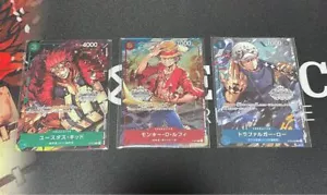 ONE PIECE Card Championship Promo Luffy P-001 & Law & Kid Complete Set Japanese - Picture 1 of 2