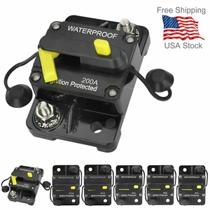 30~200AMP 12V Circuit Breaker Reset Car Auto Marine Stereo Audio Fuse Inverter - Picture 1 of 15