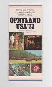 VINTAGE 1973 OPRYLAND USA '73 NASHVILLE, TENNESSEE BROCHURE DI VIAGGIO - Foto 1 di 5