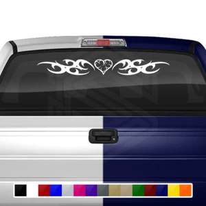 168-01 HEART Windshield Decal Window Sticker Vinyl Graphic Tribal Heart Car SUV - Picture 1 of 9