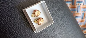 vintage clip on earrings X2 Cameo And Moissanite - Picture 1 of 11