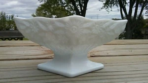 Milk Glass Diamond-Shaped Vintage Candy Dish - Picture 1 of 3