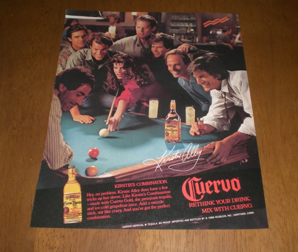 CUERVO TEQUILA KIRSTIE ALLEY 8x10 COLOR AD PRINT - Image 1 of 1