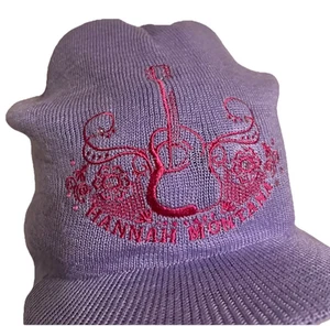 Vintage Y2K Hannah Montana Purple Pink Beanie Visor Miley Cyrus Disney Kidcore - Picture 1 of 8