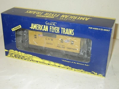 S gauge Gilbert American Flyer Lionel C&NW Extended Vision Caboose 48741 lighted - Image 1 of 3
