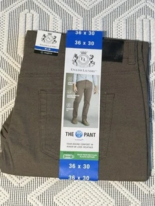 NWT English Laundry Men’s 365 5 Pocket Pants Straight Leg Classic In Brown 36x30 - Picture 1 of 3