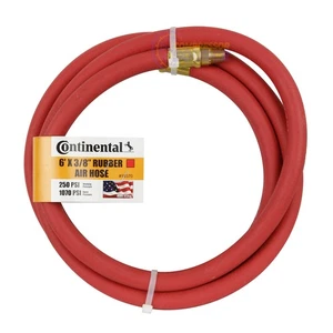 Continental Gummi Luftschlauch 6 Fuß x 3/8 Zoll 250 PSI ölbeständig rot 10370 - Bild 1 von 6