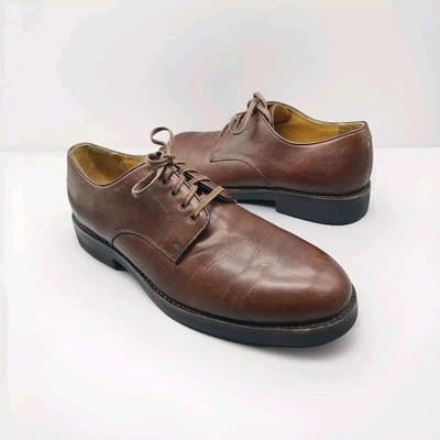 Polo Ralph Lauren Mens Lace Up Oxfords Brown Leather Dress Shoes sz 10 D - Image 1 of 4