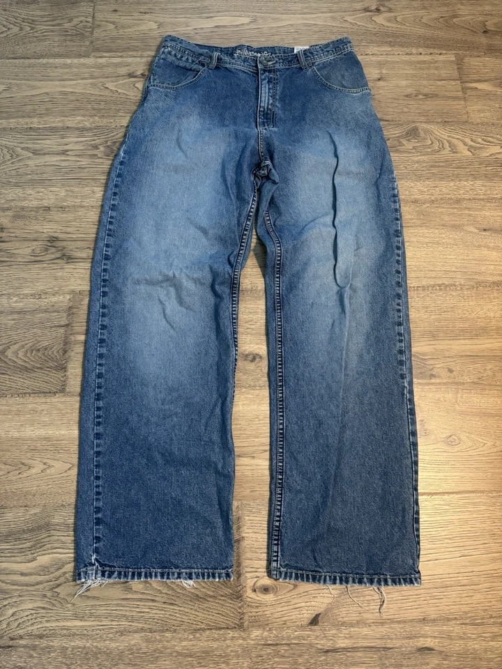 Pantalones de mezclilla holgados Billabong vintage años 90 34x32 bordados skate surf ropa de calle Foto 1 de 4