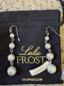 Lulu Frost Silber Perlen Ohrhänger. Neu mit Etikett und Staubbeutel - Bild 1 von 2