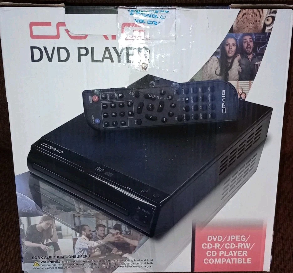 Craig Cvd330 Compact DVD Player With Remote in Black.