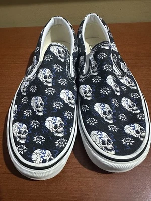 Vans Clásico Sin Cordones Mujer 11 Hombre 9.5 Flash Calaveras Zapatos Tenis Foto 1 de 4