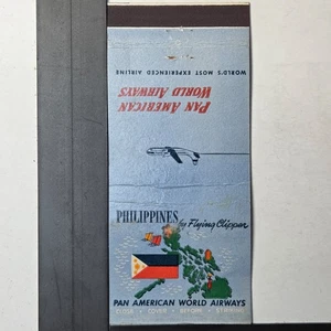 Pan American World Airways Philippines Era Sleepyrette Service Vintage Matchbook - Picture 1 of 2