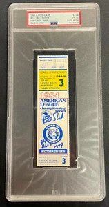 KIRK GIBSON TIGERS SIGNED 1984 ALCS GAME 3 TICKET 84 ALCS MVP INSCRIPTION PSA - Picture 1 of 4