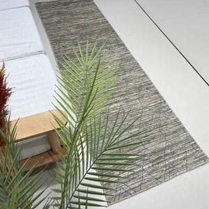 Handmade (2'3" x 7'8") Scandinavian Style Natural Gray Wool Afghan Runner Rug - Picture 1 of 8