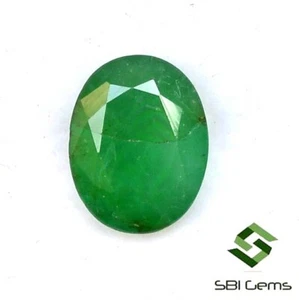 1,67 cts zertifizierter natürlicher Smaragd Ovalschliff 9x7 mm tiefgrün facettierter Edelstein - Bild 1 von 8