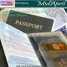 Passport Protector Cover Vinyl, RFID sturdy Holder Passport Sleeve  US 