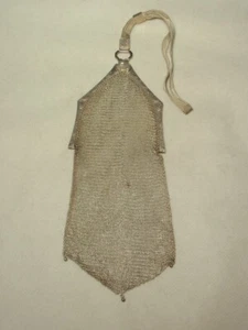 Vintage Whiting & Davis Sterling Mesh Purse Wristlet w/ Engraved Initials - Picture 1 of 12