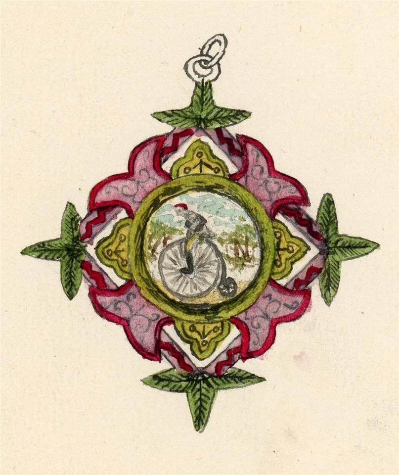 Brighton road cycling club 1889 - manuscript tour race maps photos drawings 1889 - Image 1 of 1