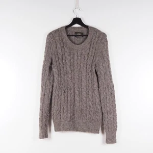 AllSaints Spitalfields Men's Cable Knit Gray Pullover Sweater size S Small - Picture 1 of 8