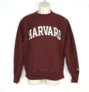 Vintage Harvard University Champion Reverse Weave Sweater Small Red Crimson 90s - Picture 1 of 6