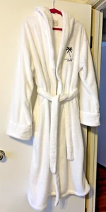 FRETTE 1860 SOFT THICK WHITE Turkish Terry Robe-CHEST EMBROIDERED XL-UNISEX - Picture 1 of 8