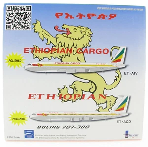 INFLIGHT BOEING 707-300 ETHIOPIAN CARGO ET-AIV 1:200 Flugzeug Aircraft Modell - Picture 1 of 5