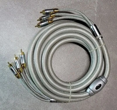 16 pés 3 RCA macho para 3 RCA macho, cabo de vídeo componente ou cabo de áudio - Imagem 1 de 2