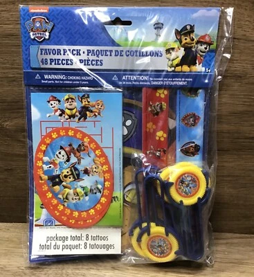 Nickelodeon Paw Patrol 48-pcs Favor Pack Party Kit for 8 Stickers Tattoos Masks - Image 1 of 2