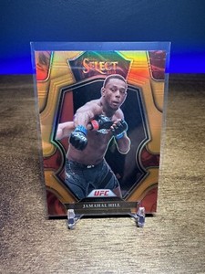 2023 Panini UFC Select Jamahal Hill #173 Neon Orange Prizm Premier Level /49