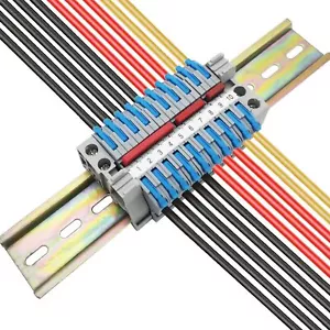 Reihenklemmen Hutschiene CTRICALVER klemmleiste Kit 10 pcs Blau Reihenklemme ... - Bild 1 von 5