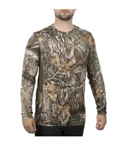 Realtree Edge Camouflage Men's Long Sleeve Performance Hunting T Shirt Size XL - Picture 1 of 3