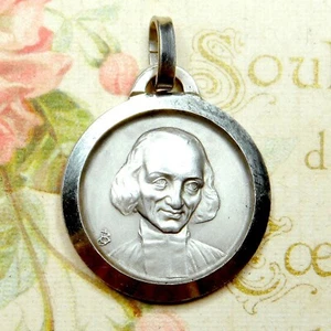Saint Philomena d'Ars and John Vianney. French, Antique Religious Pendant. Medal - Picture 1 of 5