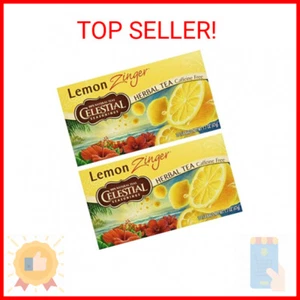 Celestial Seasonings Herbal Tea, Lemon Zinger, 20 Count (Pack of 2) - Picture 1 of 1