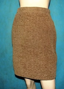 Skirt BARBARA BUI 50% Wool Brown Streaked Size 36 Fr Or 40 It Very Good Mint - Imagen 1 de 4