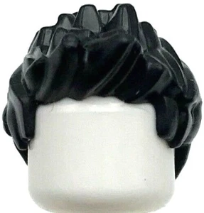 Lego New Black Minifigure Hair Spiked Wig Boy Town Piece - Picture 1 of 2