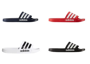 adidas Herren Adilette Pantoletten/Sandale Schuh marineblaurot schwarz oder weiß - Bild 1 von 16