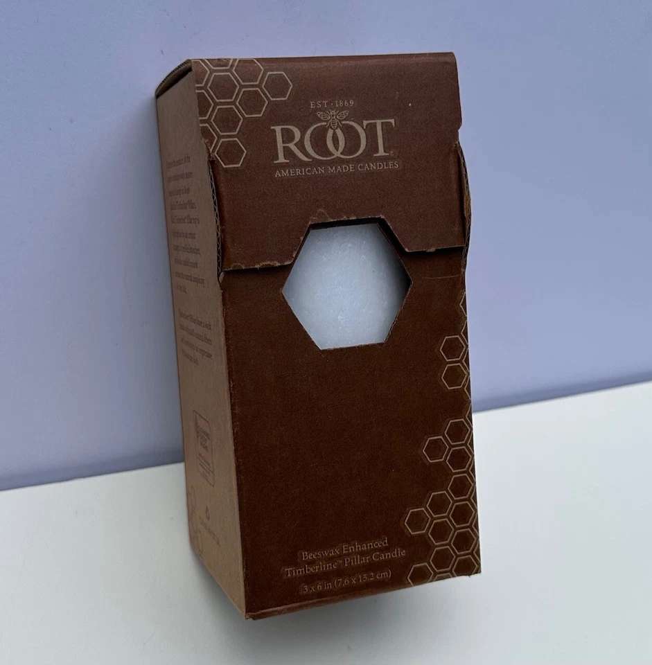 OPENBOX Root Scented Timberline Pillar Candle 3-inch by 6-inch Tall Japanese C