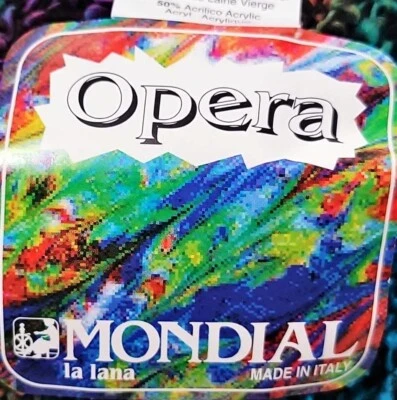 Mondial la lana Opera Cable Yarn ~ Lot of 5 ~ Col 515 Lot 40 ~ Multi Color NEW - Image 1 of 4