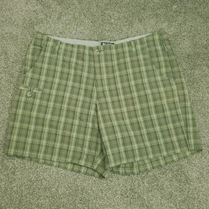 Columbia Sportswear Shorts Women Size 16 Green Plaid Model 0107 AL 4064 EUC - Picture 1 of 18