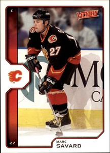 2002-03 UD Victory Calgary Flames Hockey Card #33 Marc Savard