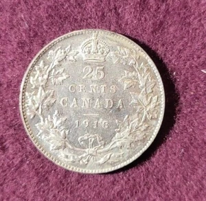 1918 Canada Quarter - Solid AU stk#732 - Picture 1 of 2